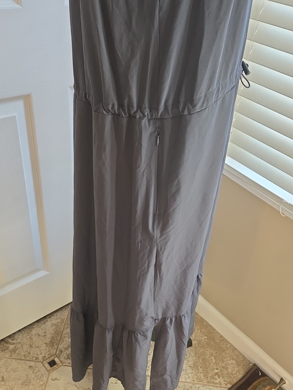 Zella Navy Sleeveless Drawstring Maxi Dress - Picture 6 of 8